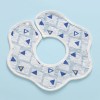 2 PCS Thin Cotton Gauze Waterproof Soft 360 Degree Rotating Baby Bib  Blue Triangle